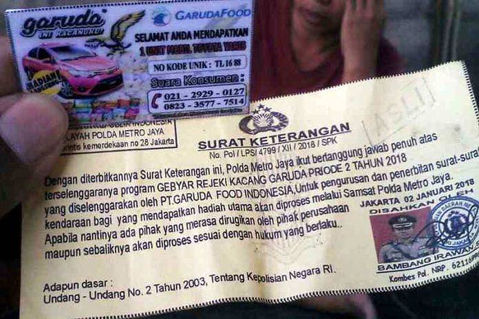 Kupon undian palsu