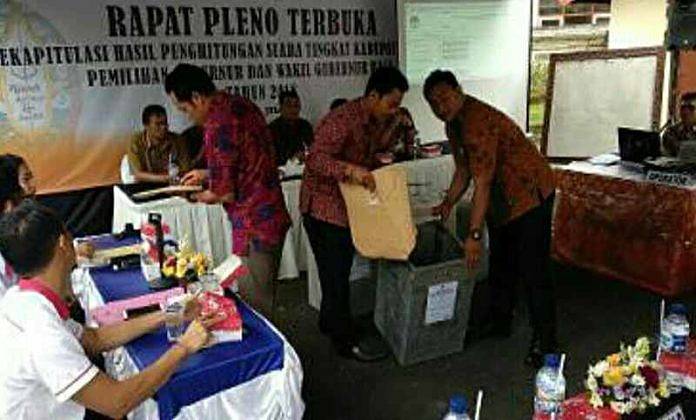 Di Pleno KPU Bangli, Koster-Ace Ditetapkan Raih 96.327 Suara 1