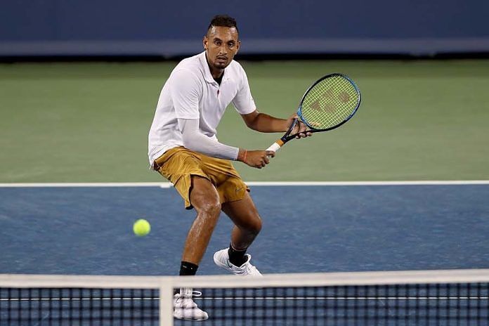 Fiery Kyrgios smashes racquets, tosses shoes in loss 2