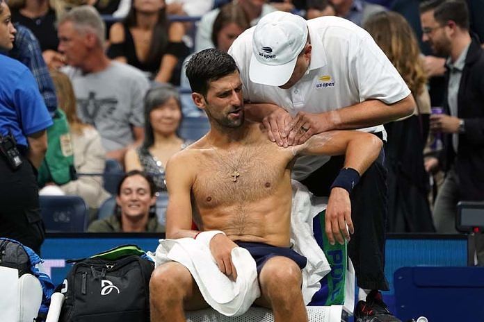 'Rough and unpredictable': Djokovic troubled by shoulder at US Open 1