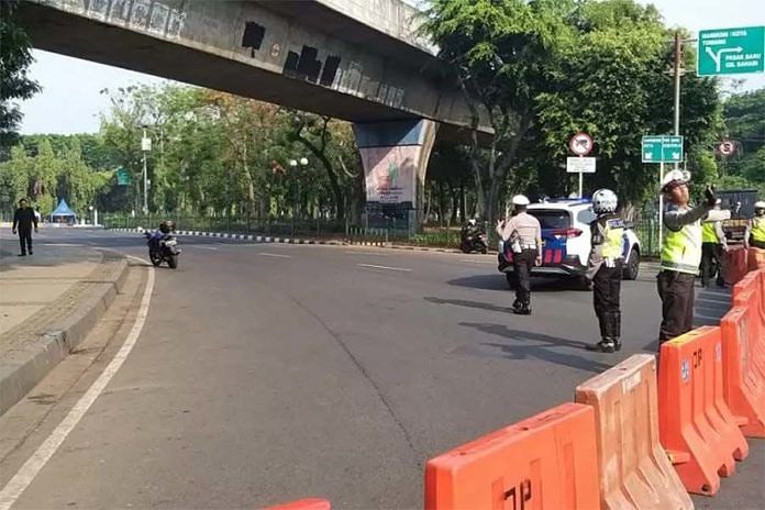 Sebagian Jalan di Kawasan Monas Ditutup 1