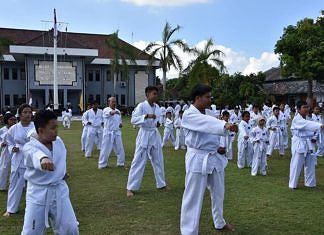 Ratusan Peserta Ikuti Ujian Resmi Geup Taekwondo Denpasar Periode I
