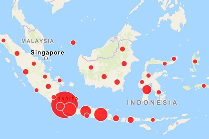 Di kes indonesia terkini covid 5,434 kes