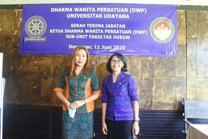 Diserahterimakan, Jabatan DWP Unud Sub Unit Fakultas Hukum 1