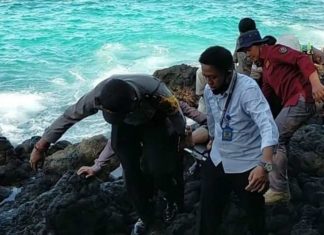 Sepasang Kekasih Jatuh dari Ketinggian 10 M ke Tebing Pantai Bias Tugel