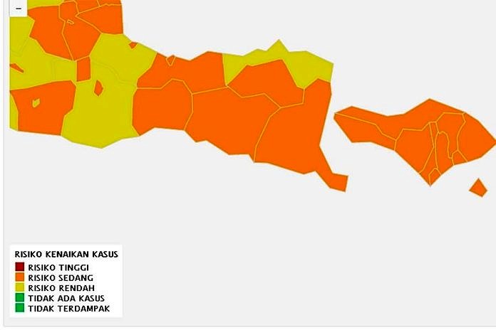 Dari Seluruh Kabupaten  Kota  Balik Lagi ke Zona Ini hingga 