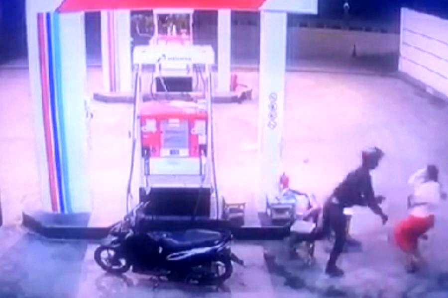 Dari SPBU di Jalan Raya Pelabuhan Benoa Dirampok Lagi