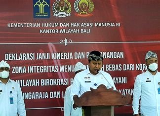 Deklarasi Janji Kinerja, Imigrasi Kelas II TPI Singaraja Komitmen Wujudkan WBK/WBBM