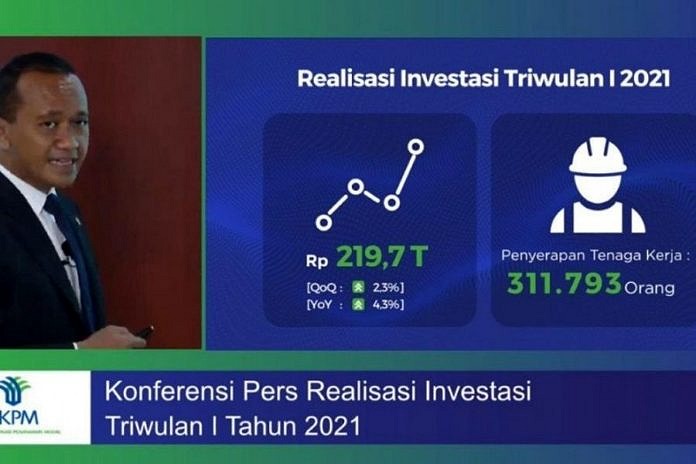 Realisasi Investasi Triwulan I 2021 Tumbuh 4,3 Persen 1