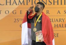 Kadek Andrey Sabet Emas di Singapura