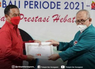 Bupati Gede Dana Dilantik Sebagai Ketum Pengprov KKI Bali Periode 2021-2025