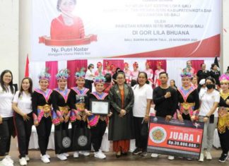 Membumikan “Nangun Sat Kerthi Loka Bali,” Pakis Gelar Lomba Senam