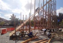 Jelang Palebon Raja Denpasar IX, Bade Setinggi 20 Meter Hampir Rampung