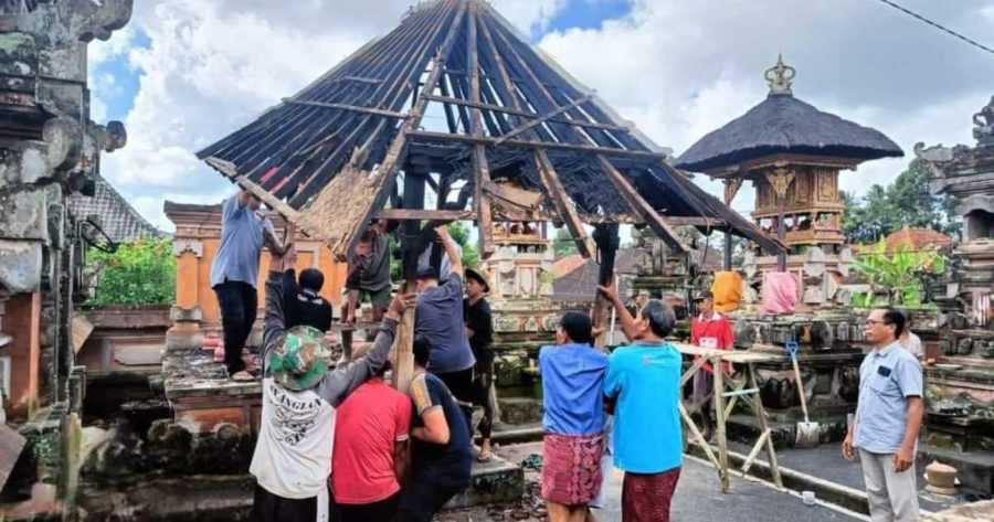 Bale Piasan Milik Warga di Nyanglan Hangus Terbakar