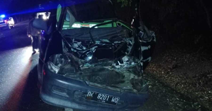 Tabrakan Beruntun, Penumpang Pikap Tewas di TKP