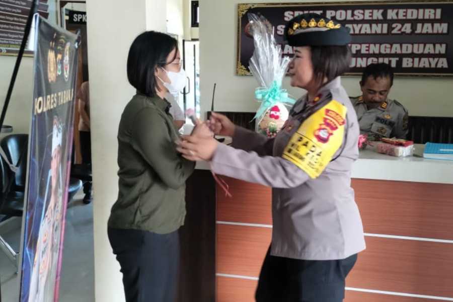 Polsek Mojoroto pengamanan acara Dies Natalis SMAN 7 Kediri