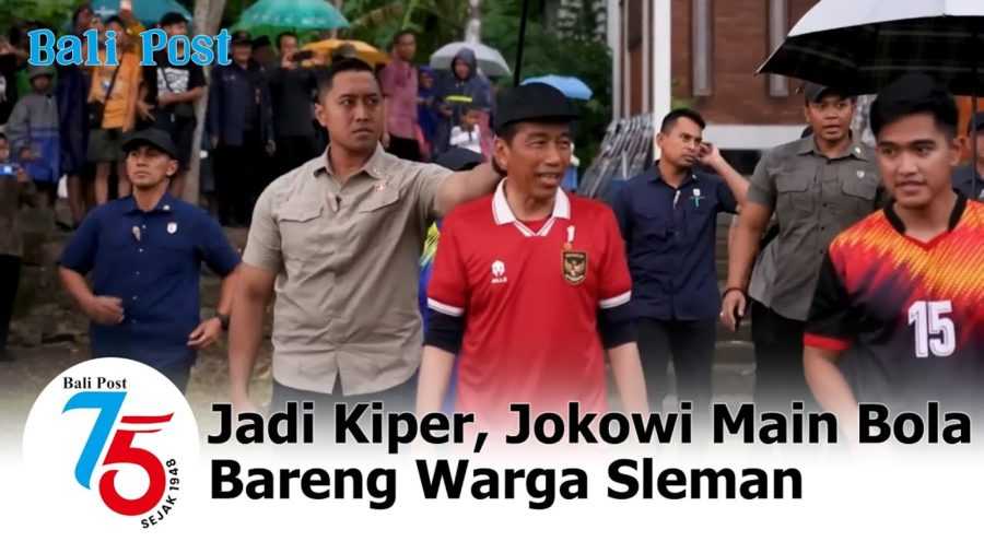 Jadi Kiper, Jokowi Main Bola Bareng Warga Sleman 2
