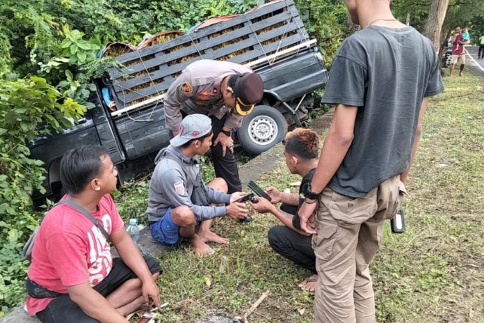 Diduga Sopir Mengantuk, Hantam Dua Kendaraan Di Gilimanuk 1