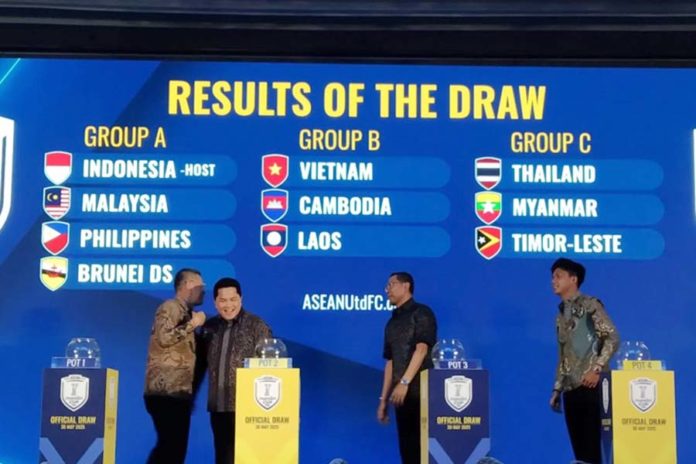 Piala AFF U 23, Indonesia Bersama Malaysia Huni Grup A 1