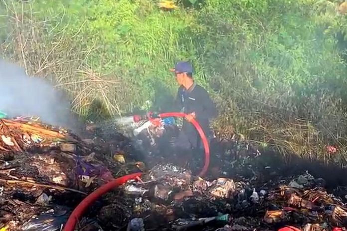 Lahan TPS3R Desa Kutampi Terbakar 1