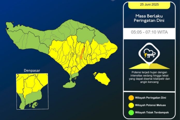 Prakiraan Cuaca 25 Juni 2025, Sejumlah Wilayah Berpotensi Hujan 1