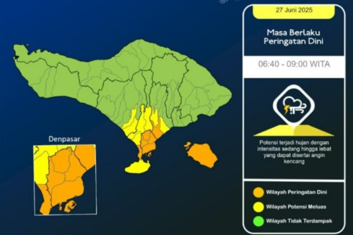 Prakiraan Cuaca 27 Juni 2025, Sejumlah Wilayah Masih Berpotensi Hujan 1