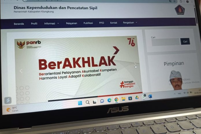 Sempat Diretas, Web Disdukcapil Klungkung Sudah Dipulihkan 1