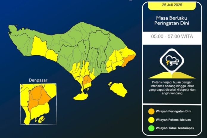 Hujan Masih Berpotensi Terjadi, Cek Prakiraan Cuaca Bali 25 Juli 2025 1