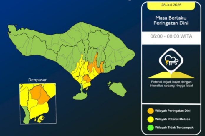 Potensi Hujan Di 3 Kabupaten/Kota, Cek Prakiraan Cuaca Bali 28 Juli 2025 1