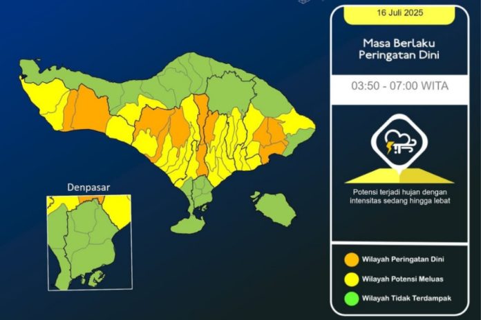 Potensi Hujan Di 5 Kabupaten, Cek Prakiraan Cuaca Bali 16 Juli 2025 1