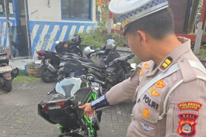 Tanpa Plat, Moge Terjaring Razia Di Simpang Cargo 1