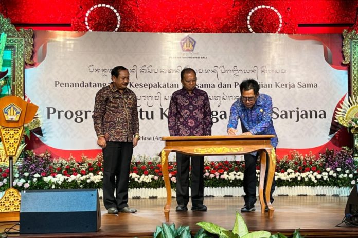 Unwar Tandatangani Kesepakatan Program “Satu Keluarga Satu Sarjana” Bersama Pemprov Bali 1