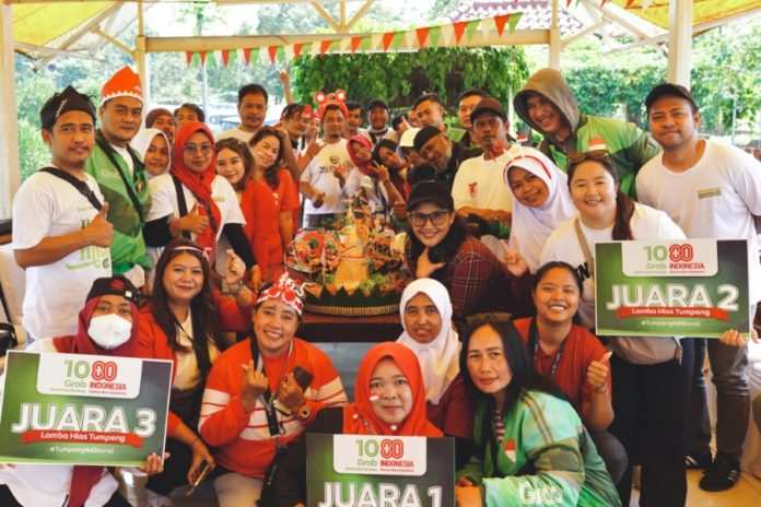 Lomba Hias Tumpeng HUT Ke 80 RI Libatkan Ribuan Ojol Pecahkan Rekor MURI 1