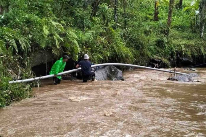 Dampak Hujan, Pasokan Air Ke Ribuan Pelanggan PDAM Terganggu 1