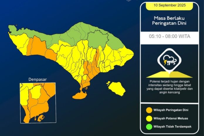 Hujan, Cek Prakiraan Cuaca Bali 10 September 2025 2