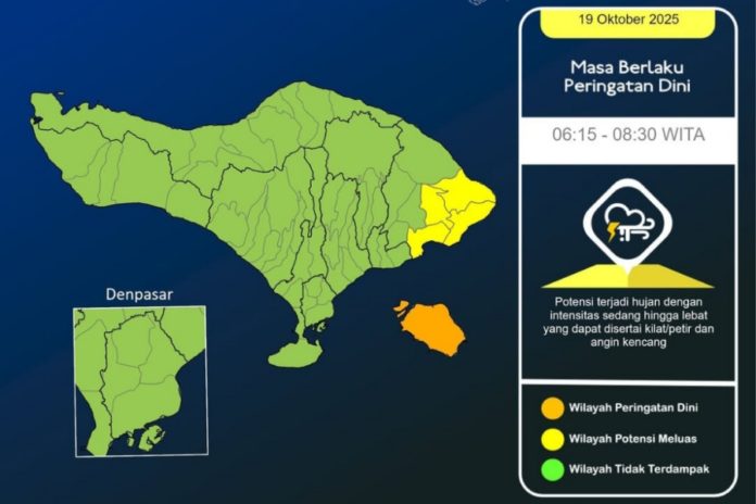 Cek Prakiraan Cuaca Bali 19 Oktober 2025, Suhu Tertinggi Masih 34 Derajat 1