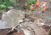 Hujan Deras, Tembok dan Pondasi Rumah Warga Silangjana Ambrol