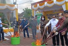 Kejari Tabanan Musnahkan Ratusan Gram Sabu