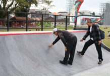 Lintasan Skatepark Lapangan Kediri Belum Difungsikan, Malah Dijadikan Perosotan Anak
