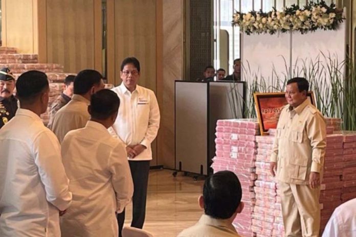 Prabowo Saksikan Penyerahan Uang Pengganti Kerugian Negara Rp13,2 Triliun Dari Korupsi CPO 2