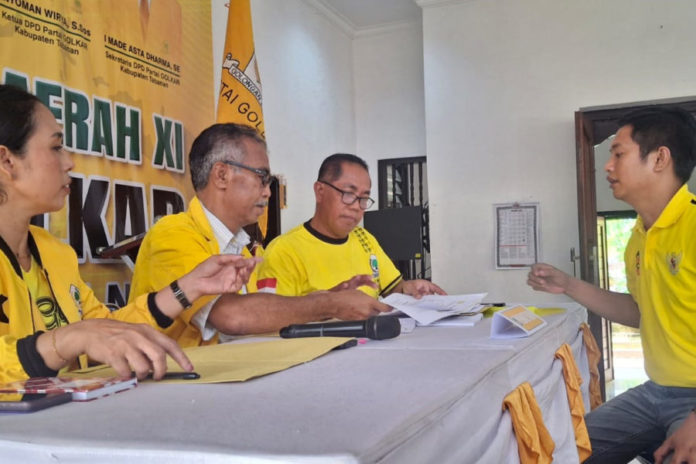 Raih Dukungan 13 Suara, Nyoman Wirya Berpeluang Jadi Calon Tunggal Ketua DPD Golkar Tabanan 1