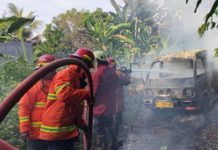 Baru Saja Diparkir, Angkot di Subagan Terbakar