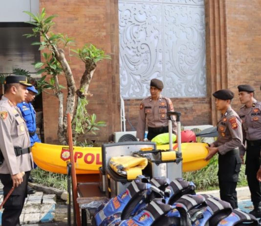 Kapolresta Denpasar Periksa Kesiapan Anggota dan Sarpras Penanganan Bencana
