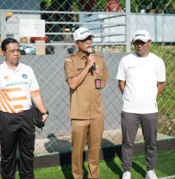 Meriahkan HUT Ke-16 Mangupura, Pemkab Badung Gelar Turnamen Mini Soccer Antar OPD