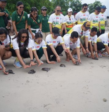 NPF 2025, Lepas Tukik dan Tanam 1.000 Terumbu Karang Digelar di Pantai Tanjung Kerambitan