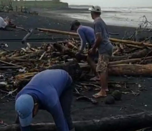 Pantai Yeh Gangga Dipenuhi Sampah Kiriman