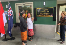 Pertama, Konsulat-Jenderal Australia Gunakan Aksara Bali di Plakat Namanya