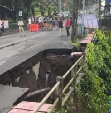 Jalan di Ubud Jebol, Dinas PUPR Gianyar Tutup Total Akses Demi Keselamatan