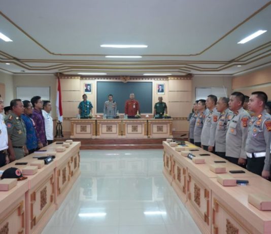 Jelang Nataru, Kapolres Gianyar Gelar Rakor Lintas Sektoral