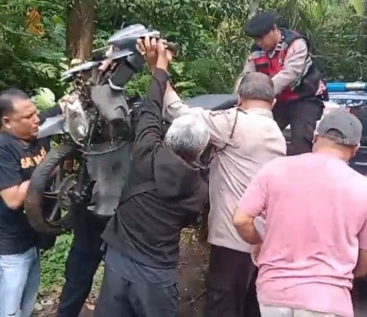 Motor Ditemukan di Got, Diduga Kecelakaan